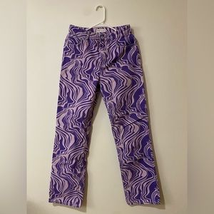 Zara Purple Print Jeans